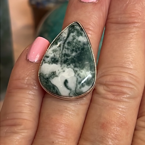 #571 Tree Agate Handcrafted Ring Size 5.5 NWOT - Picture 5 of 16